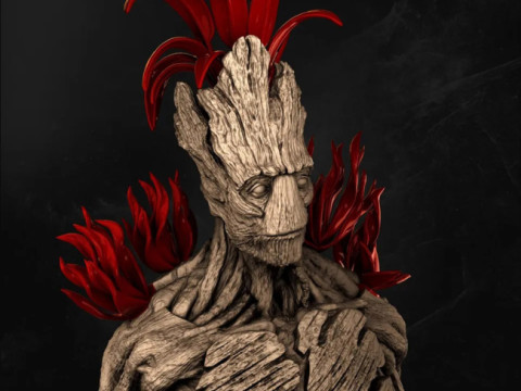Groot Bust Modèles 3D en vedette