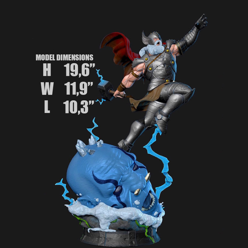 Old King Thor 3D Print Model .c4d .max .obj .3ds .fbx .stl .blend 