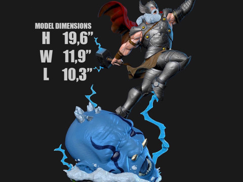 Old King Thor Modelo de impresión 3D