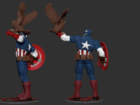 Captain America Classic 3D प्रिंट मॉडल