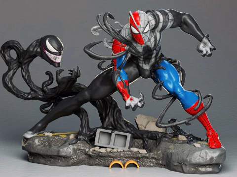 Venom Take Over Spiderman 3D Print Model