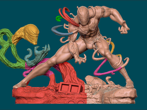 Venom Take Over Spiderman 3D Print Model