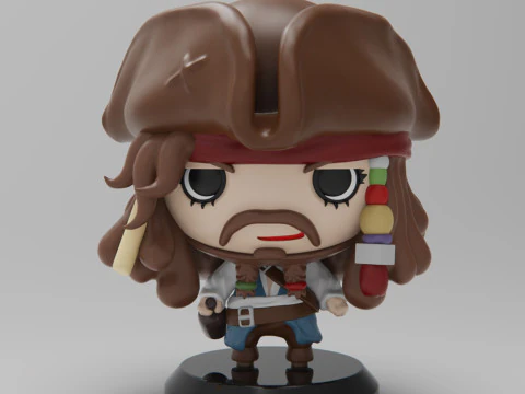 加勒比海盗&mdash;&mdash;杰克&middot;斯派洛 3D 打印模型