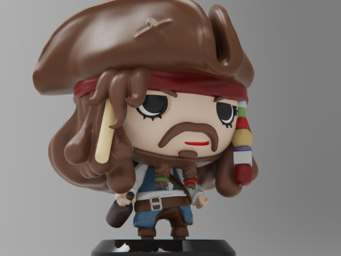 Pirates of the Caribbean - Jack Sparrow Model do druku 3D