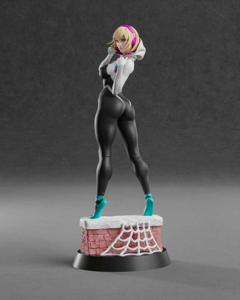 Spider Gwen Modèles 3D en vedette .c4d .max .obj .3ds .fbx .stl .blend 