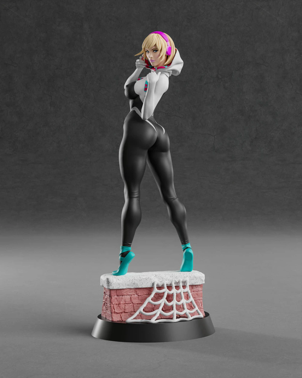 Spider Gwen 3D Print Model .c4d .max .obj .3ds .fbx .stl .blend 