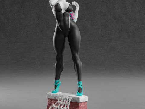 Spider Gwen Modèles 3D en vedette
