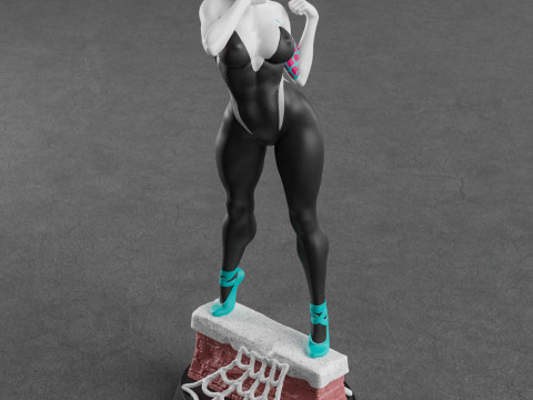 Spider Gwen Modèles 3D en vedette