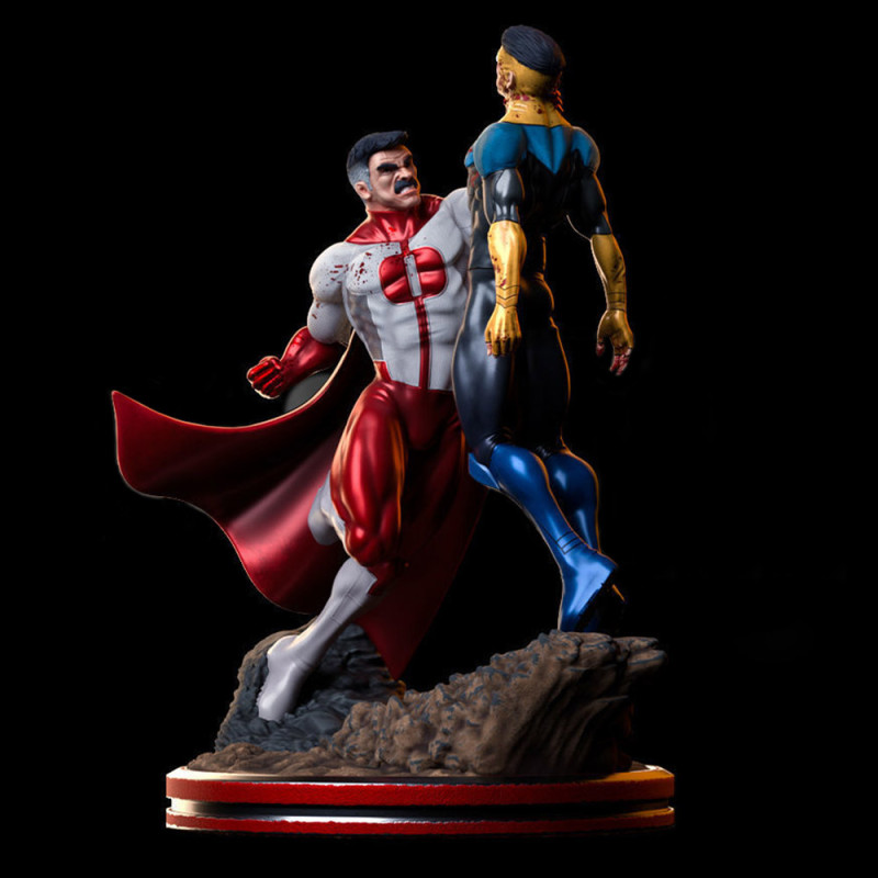 Omniman Defeats Invincible 3D Print Model .c4d .max .obj .3ds .fbx .stl .blend 
