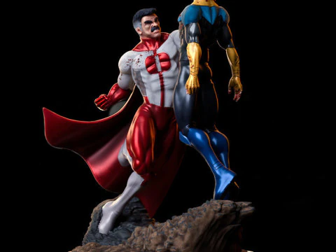 Omniman besiegt Invincible 3D Druckmodell