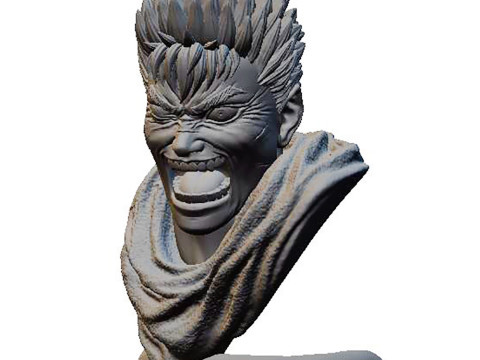 Guts Bust - Berserk Modèles 3D en vedette