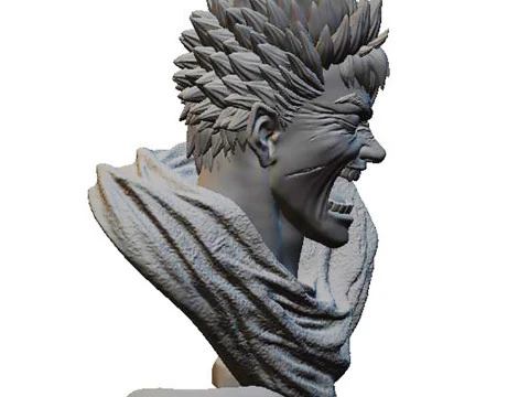 Guts Bust - Berserk 3D Print Model