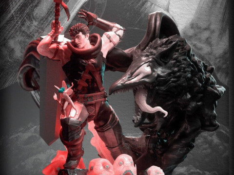 Guts Berserk Model Cetak 3D