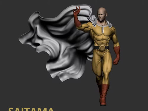 Saitama Statue 3D Print Model