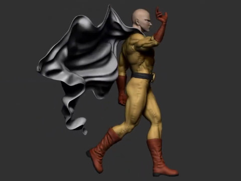 Saitama Statue 3D-printmodel