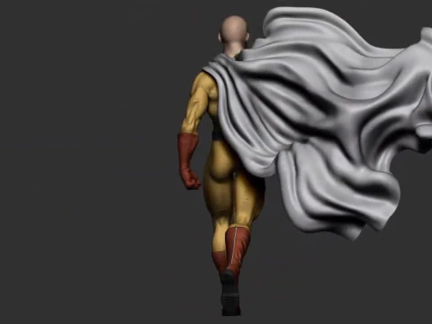 Saitama Statue 3D Print Model