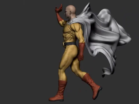 Saitama Statue 3D Print Model