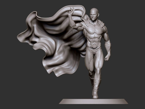 Saitama Statue 3D-printmodel