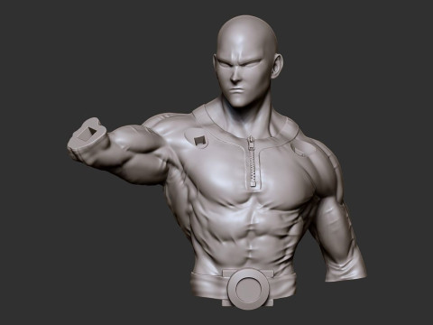 Saitama Statue 3D-printmodel