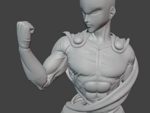 Saitama Bust 3D Print Model