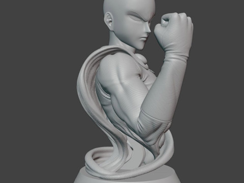 Saitama Bust 3D Print Model