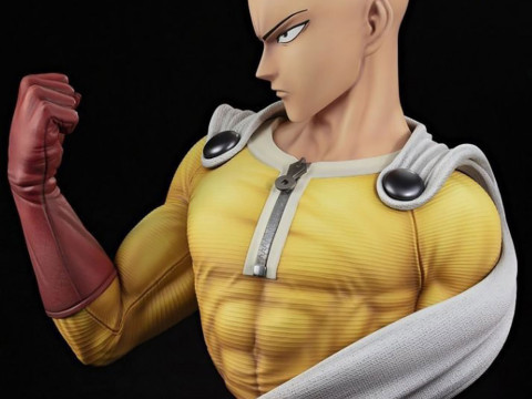 Saitama Bust 3D Print Model