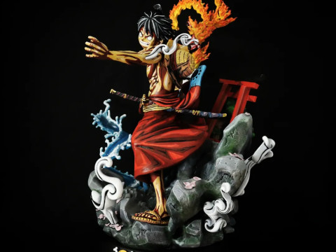 Luffy Red Hawk - One Piece 3D-printmodel