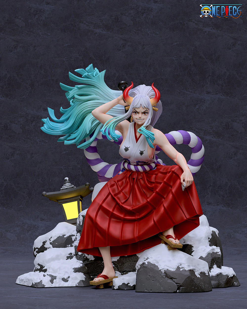 Yamato on Rock - One Piece 3D Print Model .c4d .max .obj .3ds .fbx .stl .blend 