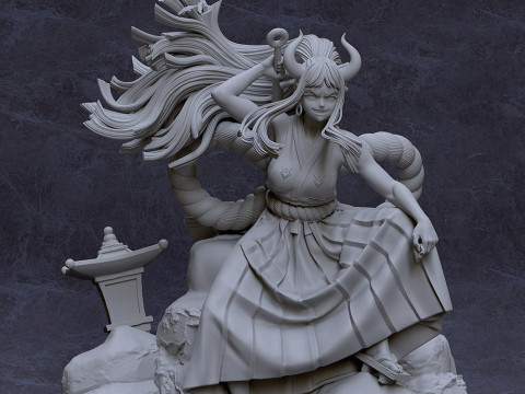 Yamato on Rock - One Piece 3D 打印模型