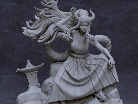 Yamato on Rock - One Piece 3D Print Model