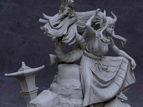 Yamato on Rock - One Piece 3D 打印模型