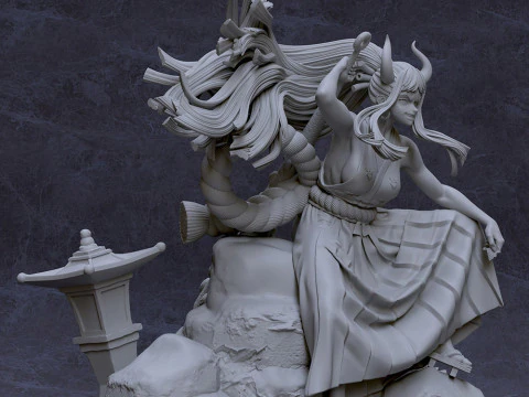 Yamato on Rock - One Piece 3D Print Model