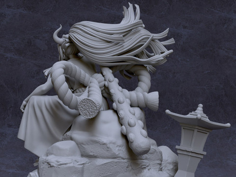 Yamato on Rock - One Piece 3D 打印模型