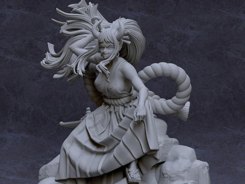 Yamato on Rock - One Piece 3D Print Model
