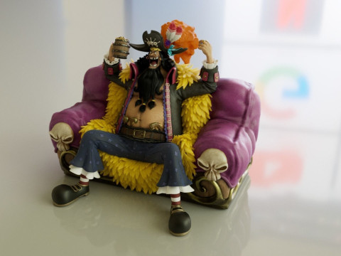 Blackbeard Marshall D Teach with Throne - One Piece 3D 프린트 모델