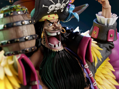 Blackbeard Marshall D Teach with Throne - One Piece 3D Print Model