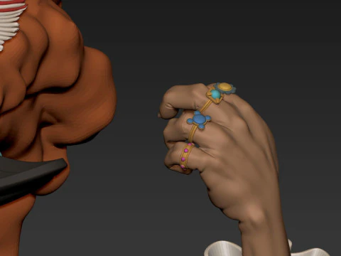 Blackbeard Marshall D Teach with Throne - One Piece 3D Print Model