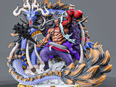 Kaido Emperor and Dragon 3D Принт Модель