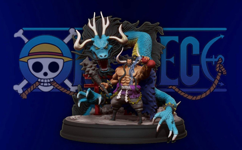 Kaido Emperor and Dragon Modelo de impresión 3D .c4d .max .obj .3ds .fbx .stl .blend 