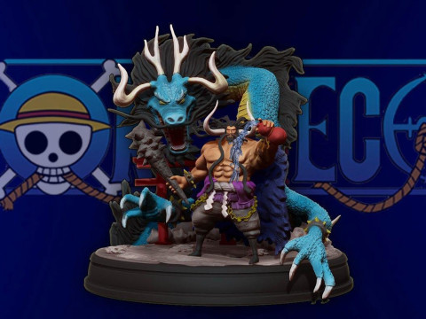 Kaido Emperor and Dragon 3D Print Model