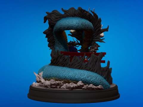 Kaido Emperor and Dragon Modelo de impresión 3D