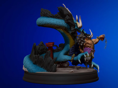 Kaido Emperor and Dragon Modelo de impresión 3D