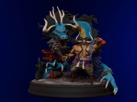 Kaido Emperor and Dragon Modelo de impresión 3D