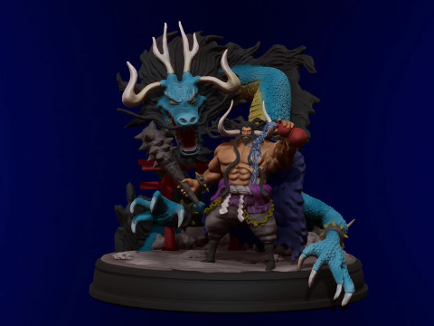 Kaido Emperor and Dragon Modelo de impresión 3D
