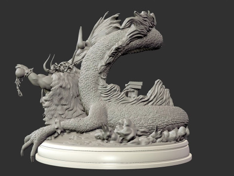 Kaido Emperor and Dragon Modelo de impresión 3D