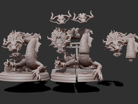 Kaido Emperor and Dragon Modelo de impresión 3D