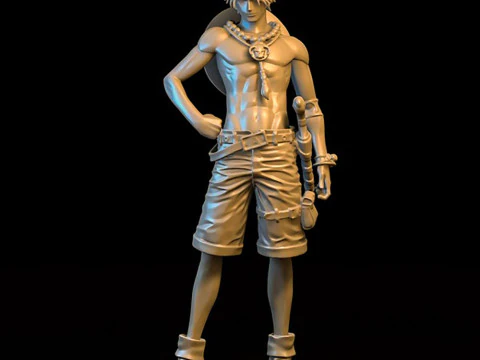 One Piece Ace 3D Print Model