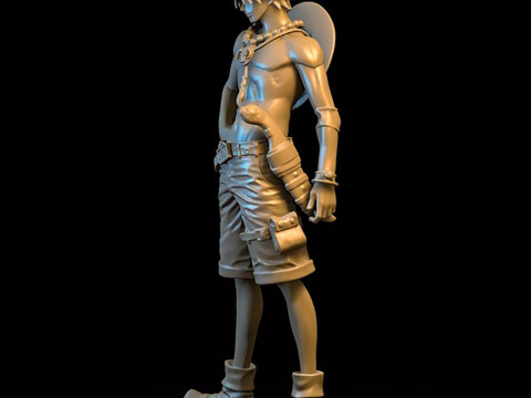 One Piece Ace 3Dプリントモデル