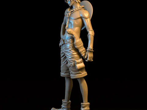 One Piece Ace 3D Print Model