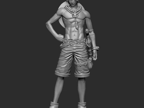 One Piece Ace 3D Print Model
